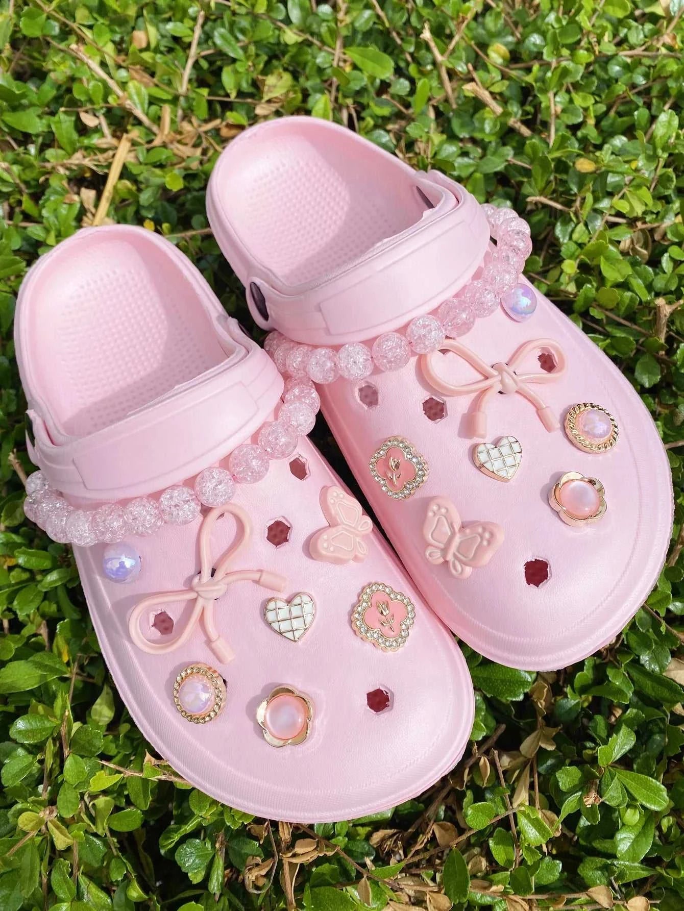 16 pink (bow, little butterfly, flower, heart, broken bead chain) accessories - easy-to-install detachable DIY decorations for c The jack market .AU The jack market .AU Step Up Your Style: Trendy Shoes for Every Occasion! $ 51 14:1052#fsszz