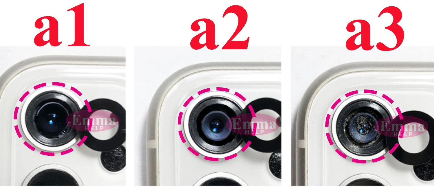 Sapphire Camera Lens Glass for iPhone 15/14/13/12/11 Pro Max Plus Mini - Complete Repair Kit with Adhesive