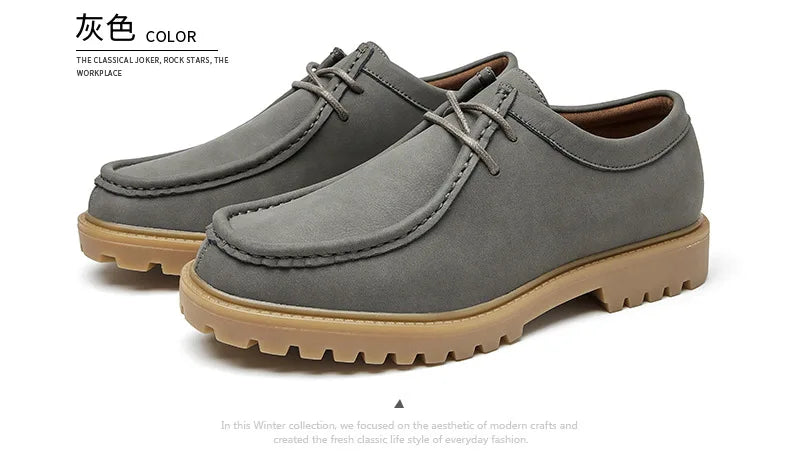 New 2025 Spring Autumn Outdoor Men's Walking Shoes Men Durable Sole Casual Loafers Male Fashion Cow Leather Footwear