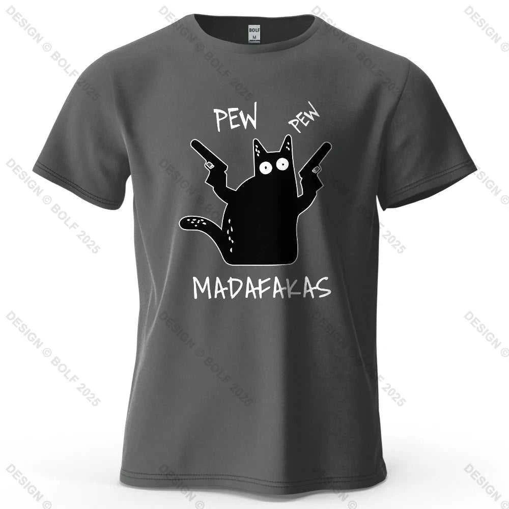 Cool Cat Funky Printed Men's T-Shirt 100% Cotton Oversized Humorous Graphic Tees for Women Tops Tees Casual Streetwear The jack market .AU The jack market .AU Men Fashion $ 31 14:200002984#Wine Red;5:361385