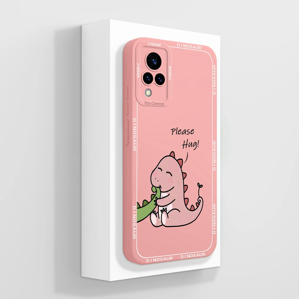 Vivo V21 Liquid Silicone Case - Full Coverage Anti-Drop Protection, Stylish & Soft Back Cover