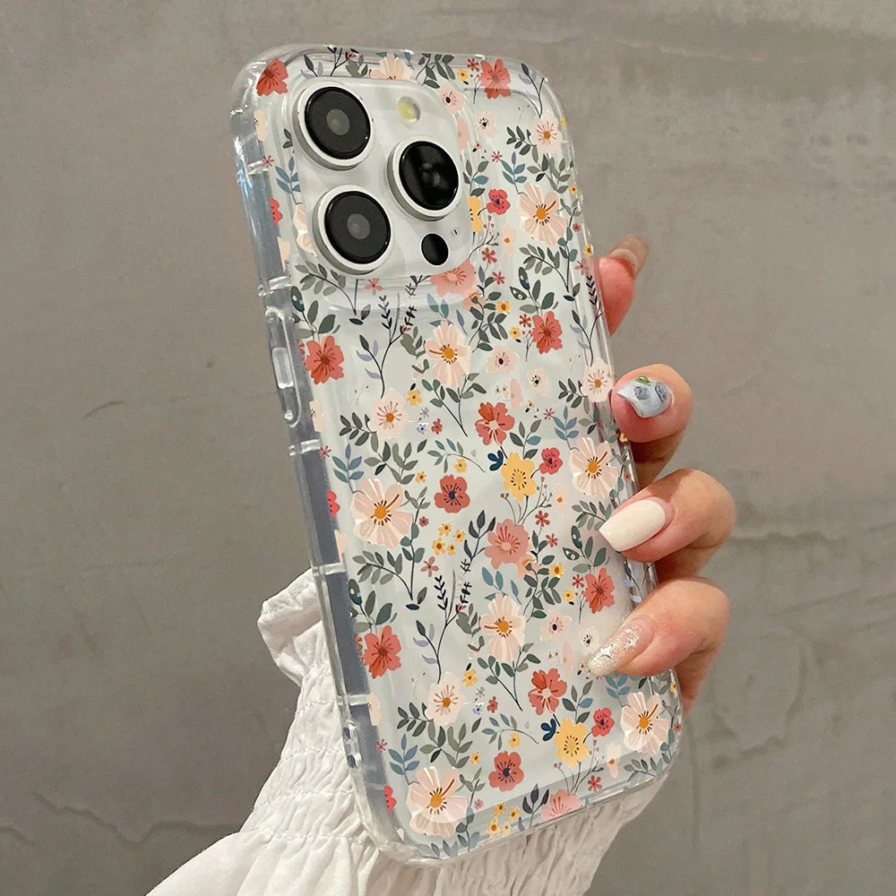 Case For iPhone 17 16 15 14 Pro Max 13 12 11 Colorful Floral Pattern Soft Phone Cover For iPhone XS XR X 7 8 Plus 16e 17Air Case