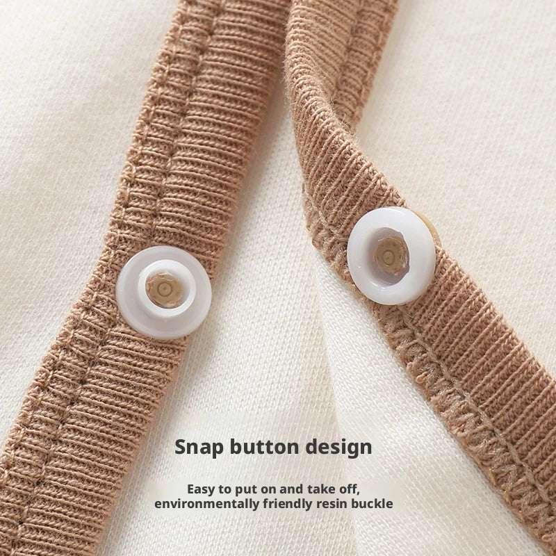 【Youqi】Chinese 0-2 Year Old Baby Cardigan Spring and Autumn Lightweight Infant Coat Long-Sleeve Home and Outdoor Seamless Stylish Autumn Wear