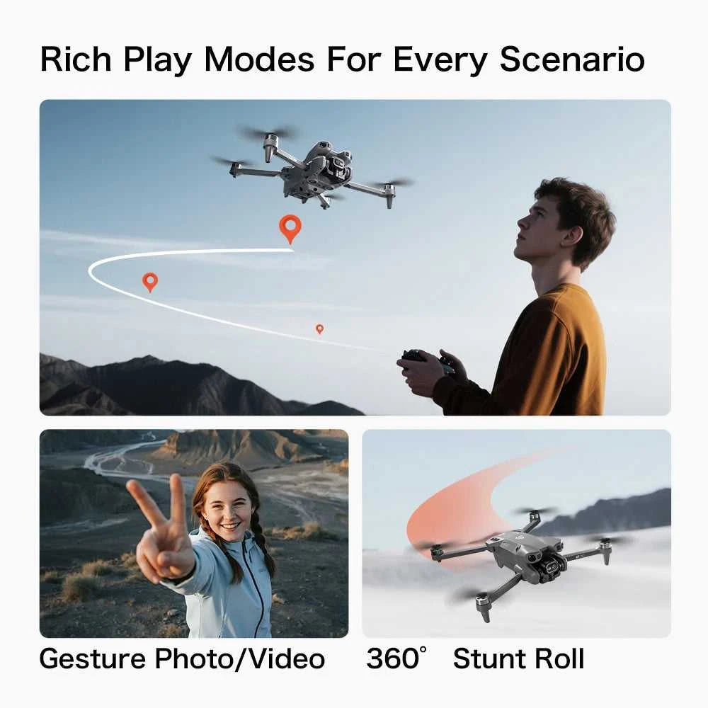 NEW Foldable Drone With Screen Control 8k Aerial Photography Optical Flow Positioning 360° Obstacle Avoidance Helicopter Drone The jack market .AU The jack market .AU Drones $ 133 14:29#4k-Dark Grey