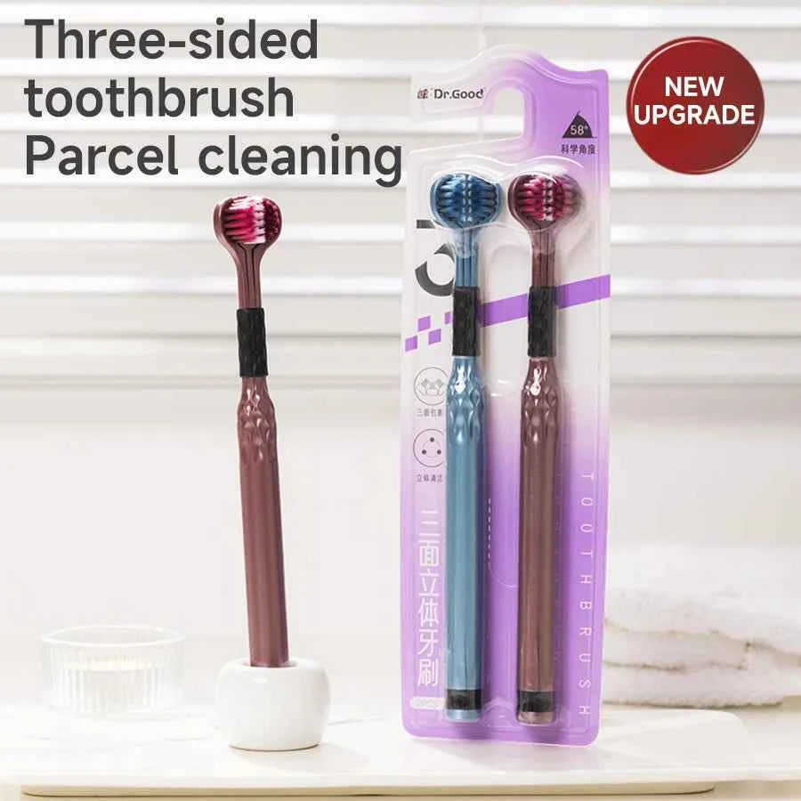 BrightSmile 3D U-Shaped Soft Toothbrush for Ultimate 3-Sided Oral Care for Adults and Couples