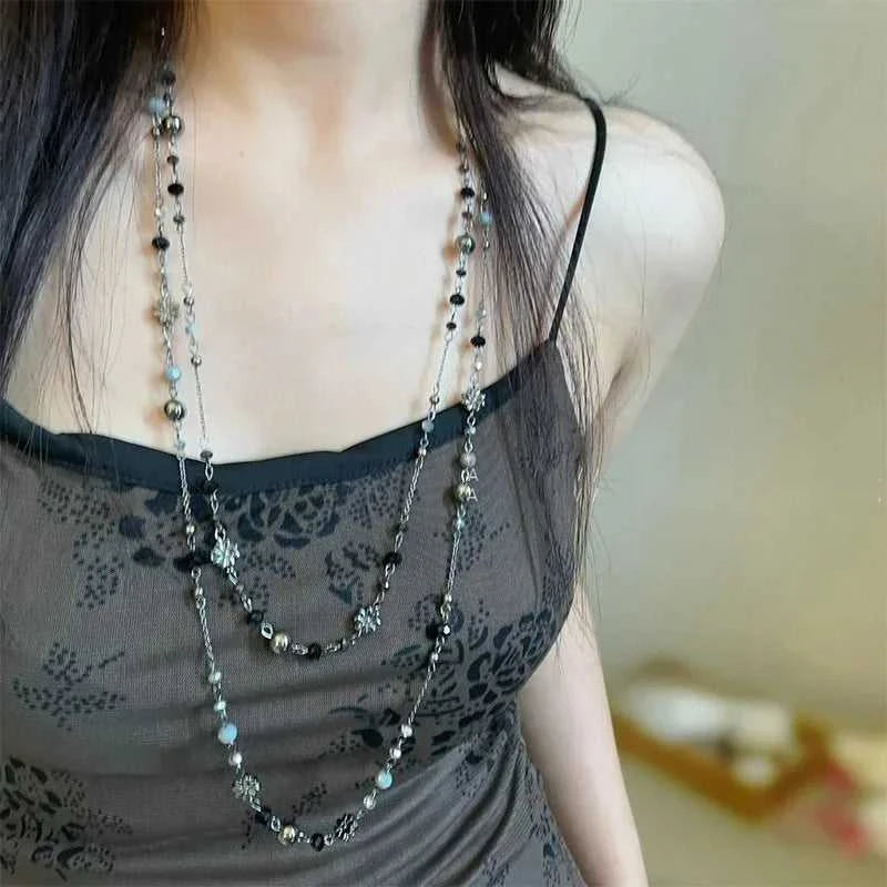 Stackable Double Layered Flower Beaded Chains Necklaces for Women Bohemian Ethnic Style Glass Beaded Sweater Chain Jewelry The jack market .AU The jack market .AU Jewellery & Chains $ 55 200001034:200003759#XL1113-S