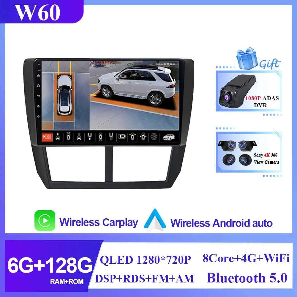 For Subaru Forester 3 SH 2007-2013 For Impreza GH GE Carplay navigazione multimedi Head Unit Screen DVD Auto radio Android GPS