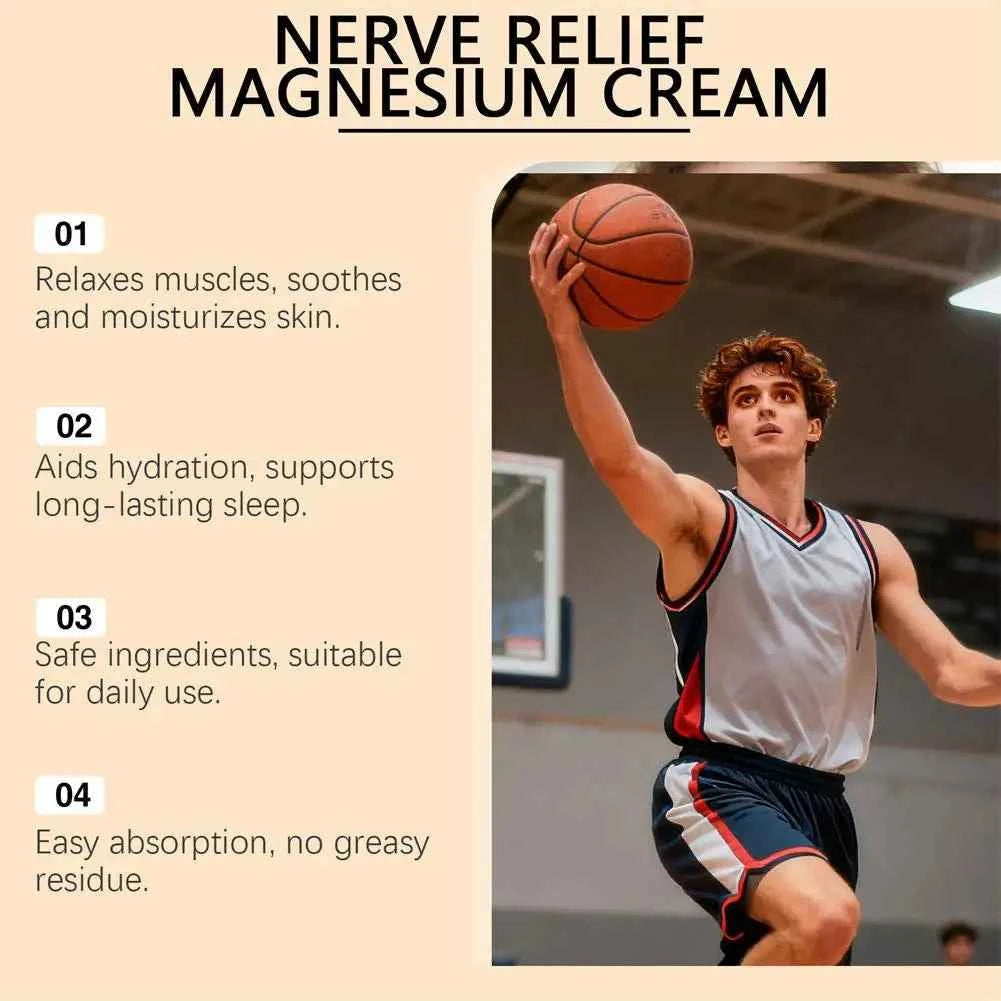 Magnesium Muscle Relaxing Cream - Deep Nourishing Relief for Daily Body Care and Soothing Massage