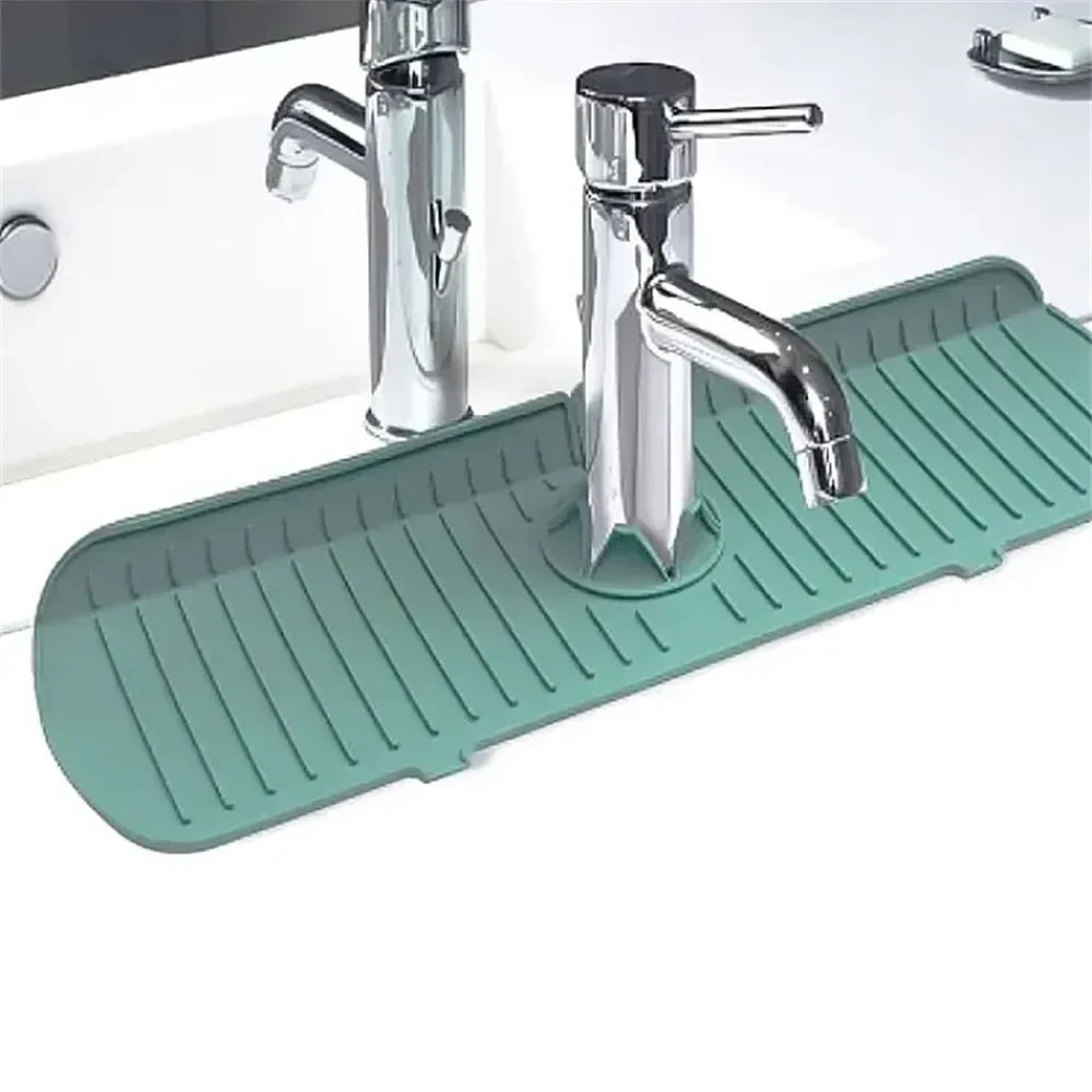 Silicone Drain Mat, Kitchen Faucet Sink Splash Guard, Sink Draining Pad Behind Faucet,For Kitchen & Bathroom Countertop Protect The jack market .AU The jack market .AU Home $ 50 14:29#35CM White