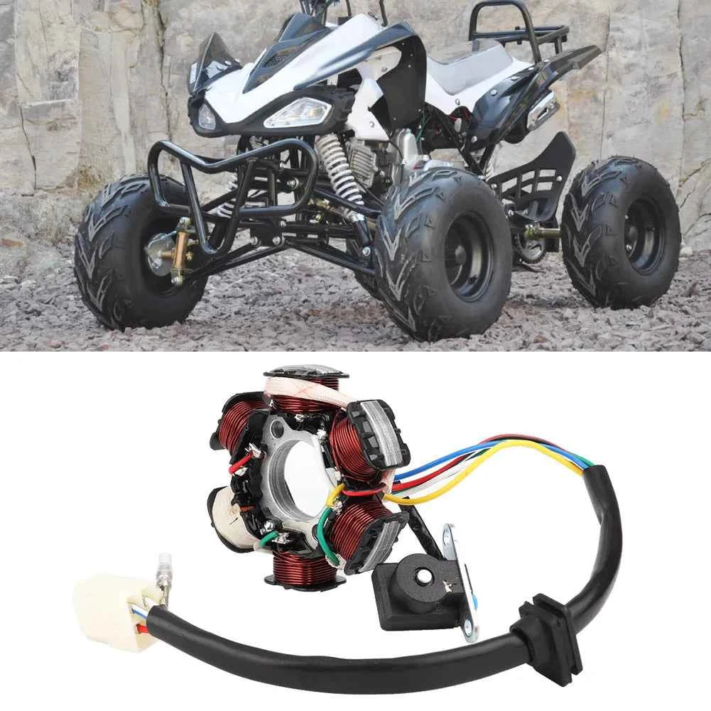 6‑coil 5‑wire Magneto Stator Coil Fit for 50cc 70cc 90cc 110cc 125cc ATV Go Kart Generator Magneto Stator Coil Stator Coil