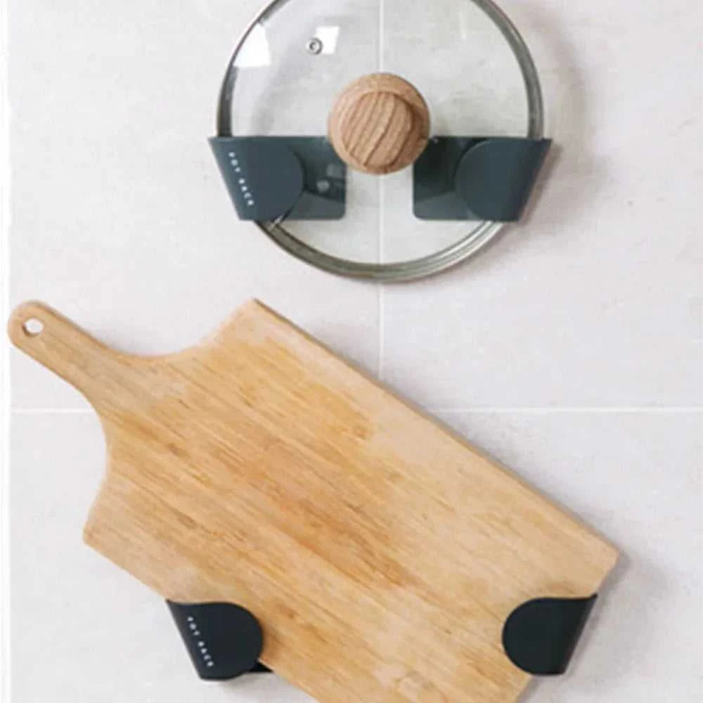 2pc/set Wall Mounted Pot Lid Holder Pot Cover Hang on The Wall for Kitchen Space Saving Kitchen Storage Shelf The jack market .AU The jack market .AU Home $ 47 14:193