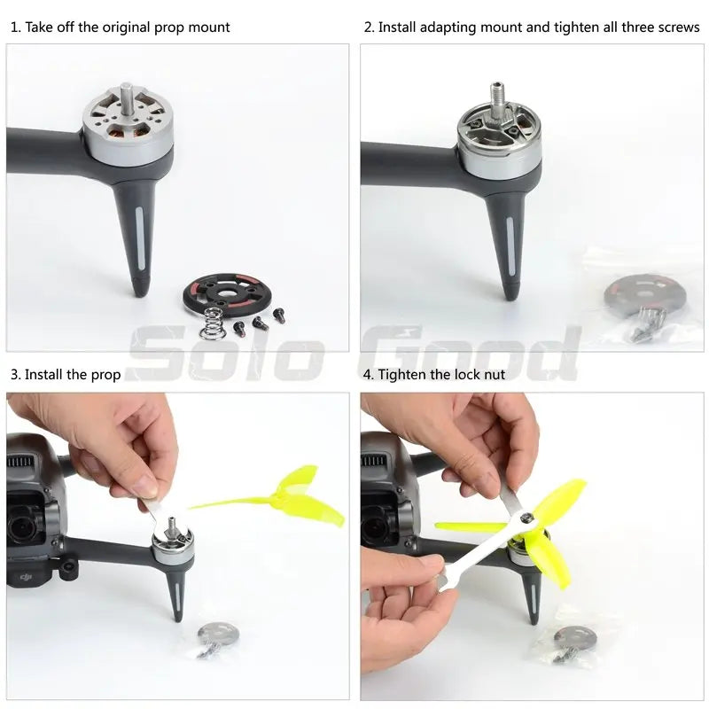 Skystars 4 PCS Propeller Mount Adapters for DJI FPV - Securely Fit 5-inch 5042 Propellers with M5 Mounting Hole