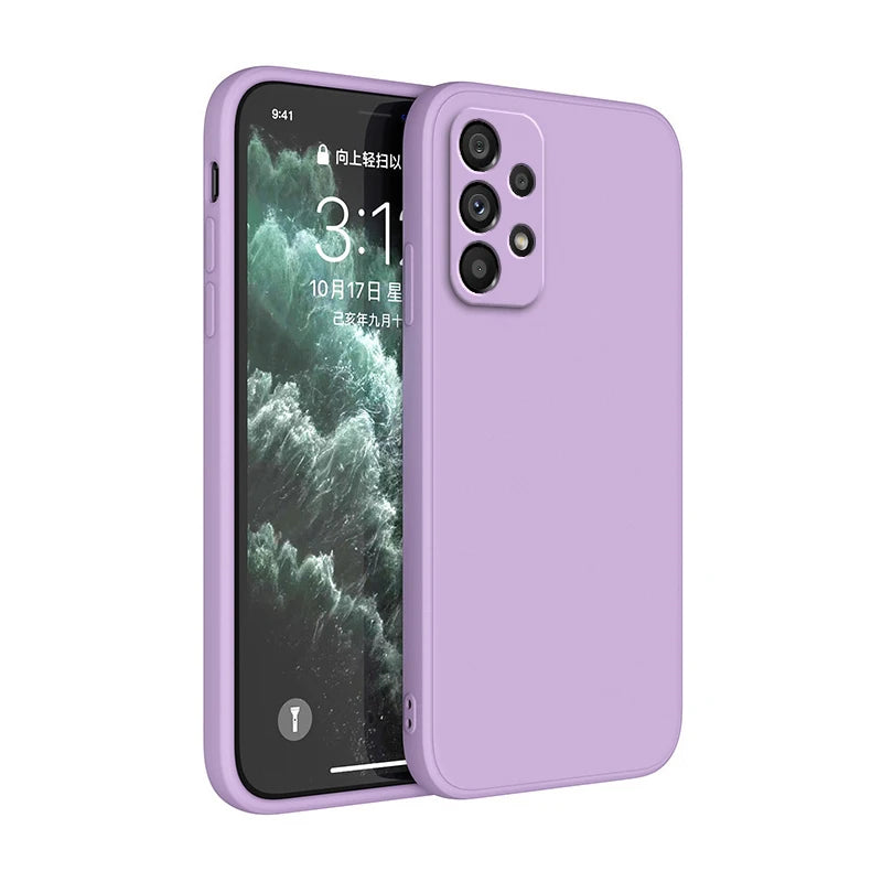 Original Silicone Case On For Samsung A13 A23 A33 A53 A73 A14 A24 A34 A54 A05 A15 A25 A35 A55 5G Cover Cases