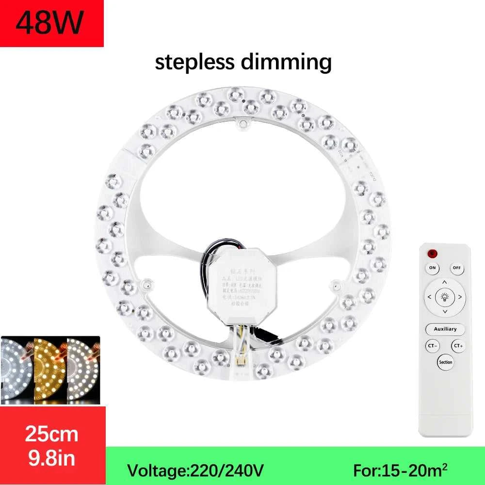 Led Panel Ceiling Light 48W 96W 120W Panel Led Round Replacement Module AC220V-240V Stepless Dimmable Led Module The jack market .AU The jack market .AU Home $ 61 136:1052#96W Dimmable color;200007763:201336100