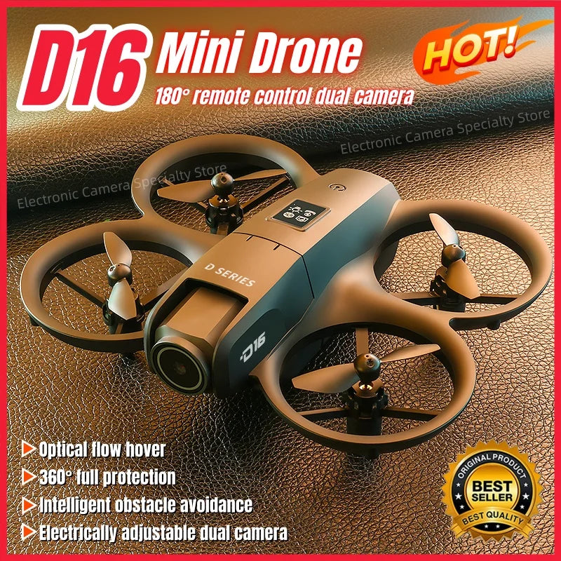 New D16 Mini Drone 8K HD Dual Camera GPS Positioning Profesional 180° Electric Adjustable Obstacle Avoidance Bushless UAV 2026