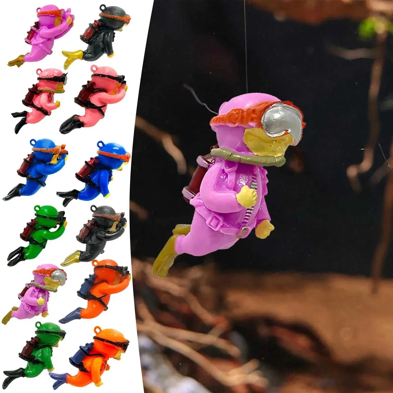 Fish Tank Decoration Creative Floating Diver Ornaments Set Blue Guy Figurines for Underwater Scenery Bottom Aquarium Decor The jack market .AU The jack market .AU Fishing Gear $ 21 14:496#J
