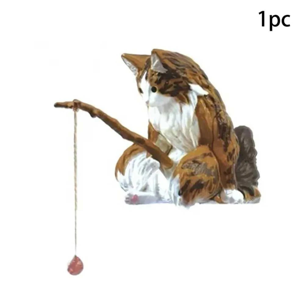 Fish Tank Fishing Cat Hanging Creative Landscape Office Ornaments Fishing Fun Mini Decorative Micro-Landscape The jack market .AU The jack market .AU Fishing Gear $ 21 14:29