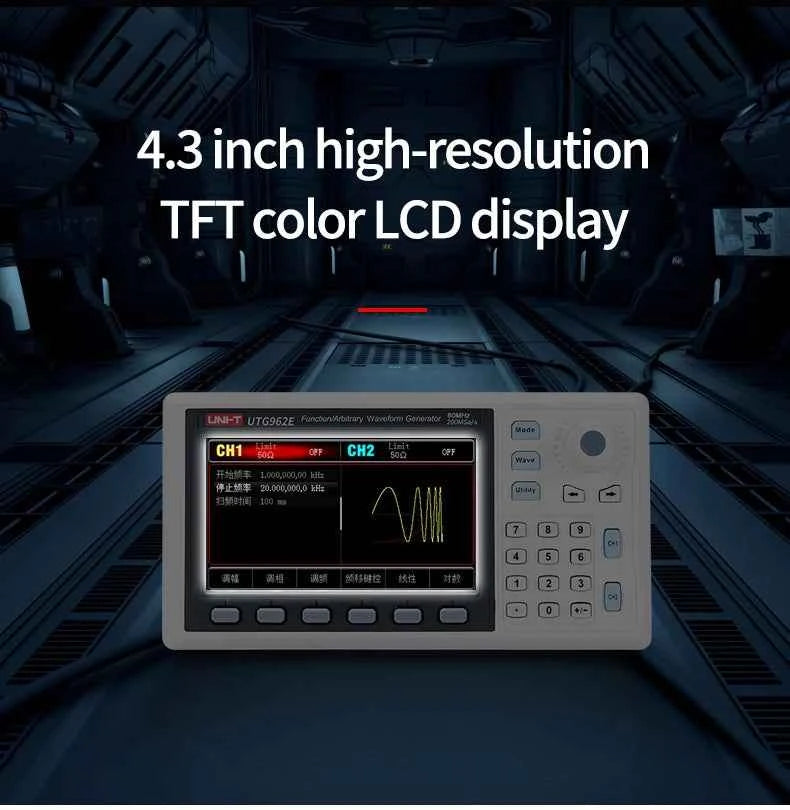 UNI-T Portable Dual Channel Signal Generator - 30MHz/60MHz Arbitrary Waveform Creator