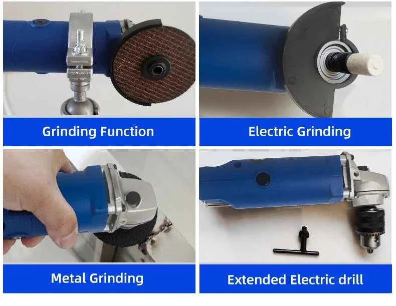 Brand Name Mini Electric Angle Grinder - Versatile 110V/220V, 6 Speed Settings for Precision Cutting, Polishing & Grinding