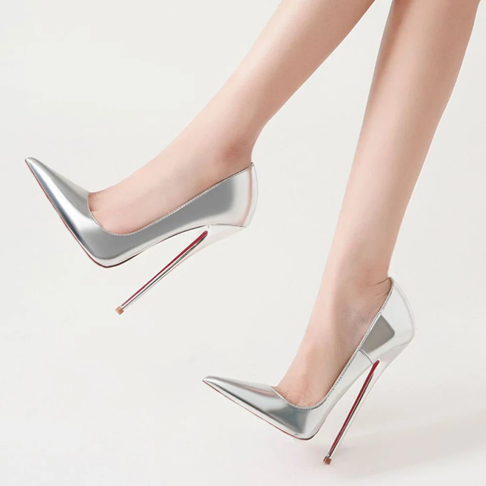 2026 New Arrival Designer Coffee 16cm High Heels SEXY Woman Unisex Man Pumps Pointed toe SHOW Stage SM Model Dress Shoes