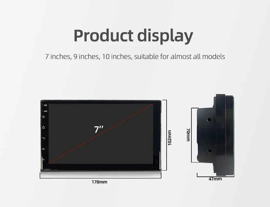 Ruancheng 2 Din Android 7 9 10 Inch Car Multimedia Video Player Universal Stereo Radio GPS for Volkswagen Nissan Hyundai Toyota