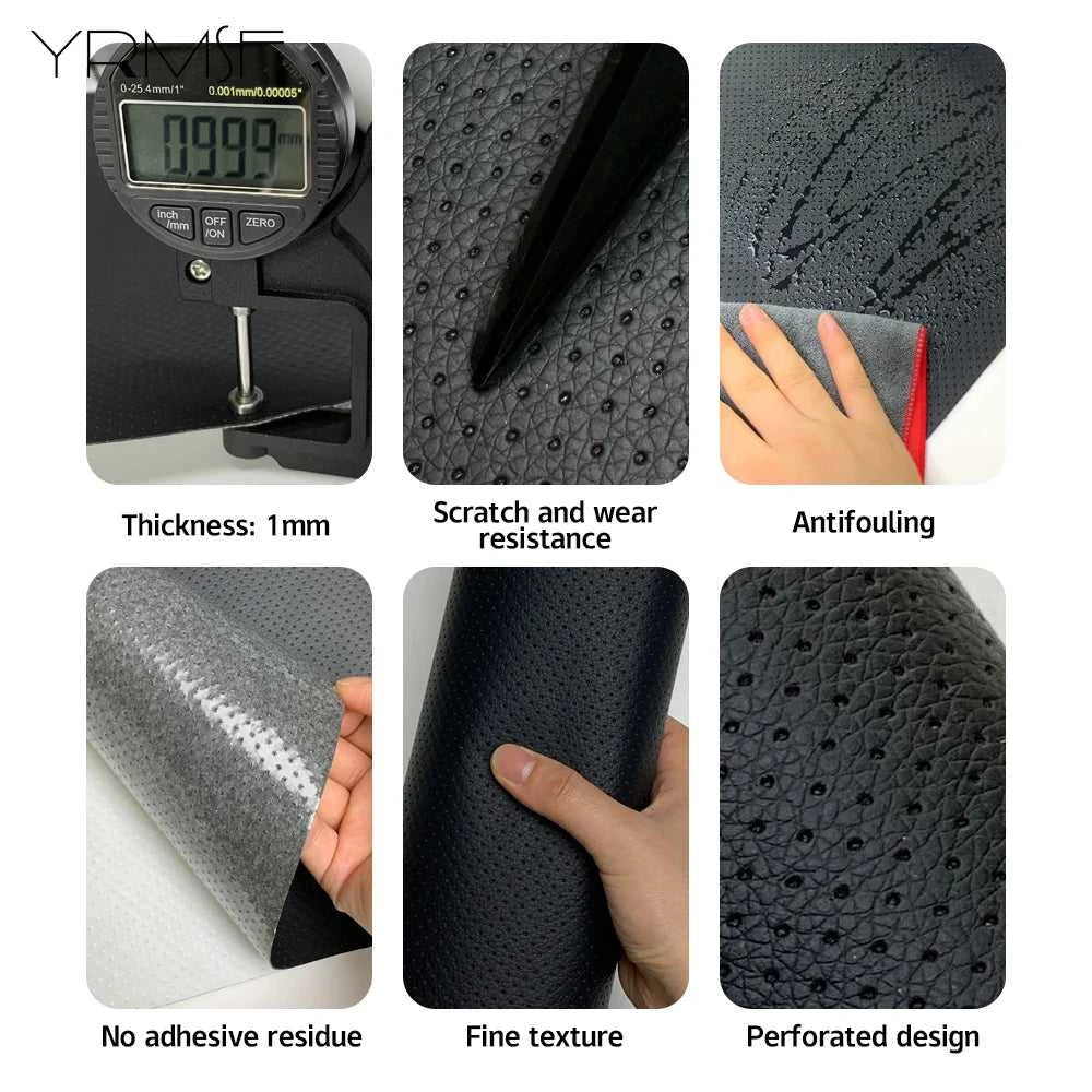 Breathable Perforated Leather Repair Sticker Furniture Sofa Self-adhesie PU Leather Patches for Sofa Hole Bags Car Seats Sticker The jack market .AU The jack market .AU Home $ 46 14:193#Black 40cmx150cm