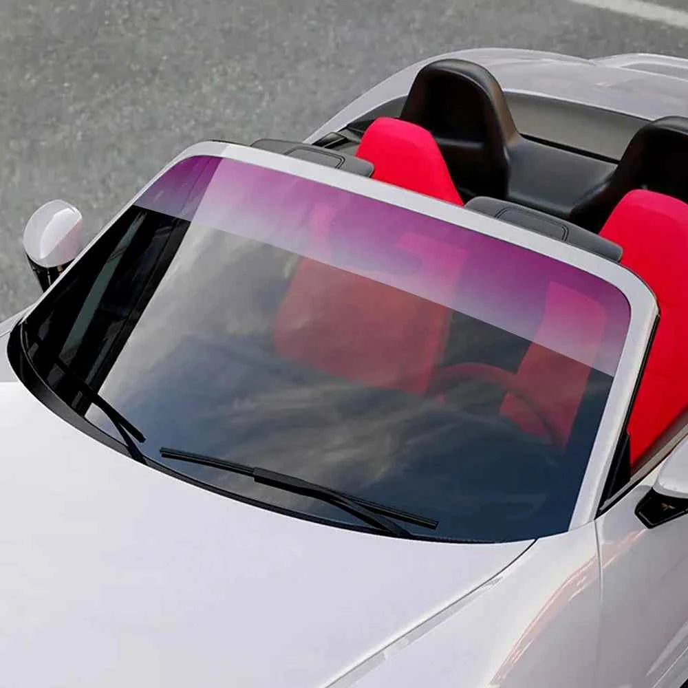 Car Front Windshield Sunshade Protective Film Window Tint Dyeing Film Heat Insulation Sun Protection 20X150cm Vinyl Wrap for Car