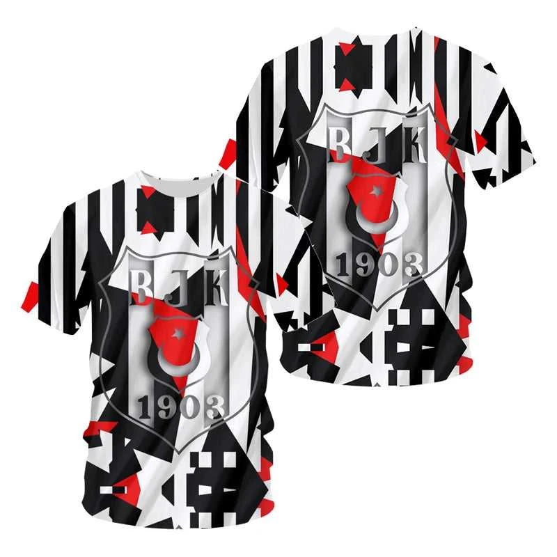 2024 Summer short sleeve men's T-shirt Türkiye Istanbul football T-shirt 3D printing Y2k T-shirt loose sports T-shirt Tops The jack market .AU The jack market .AU Men Fashion $ 30 14:1254#Tshirt-XHA301;5:200000331#160 (13T-14T)