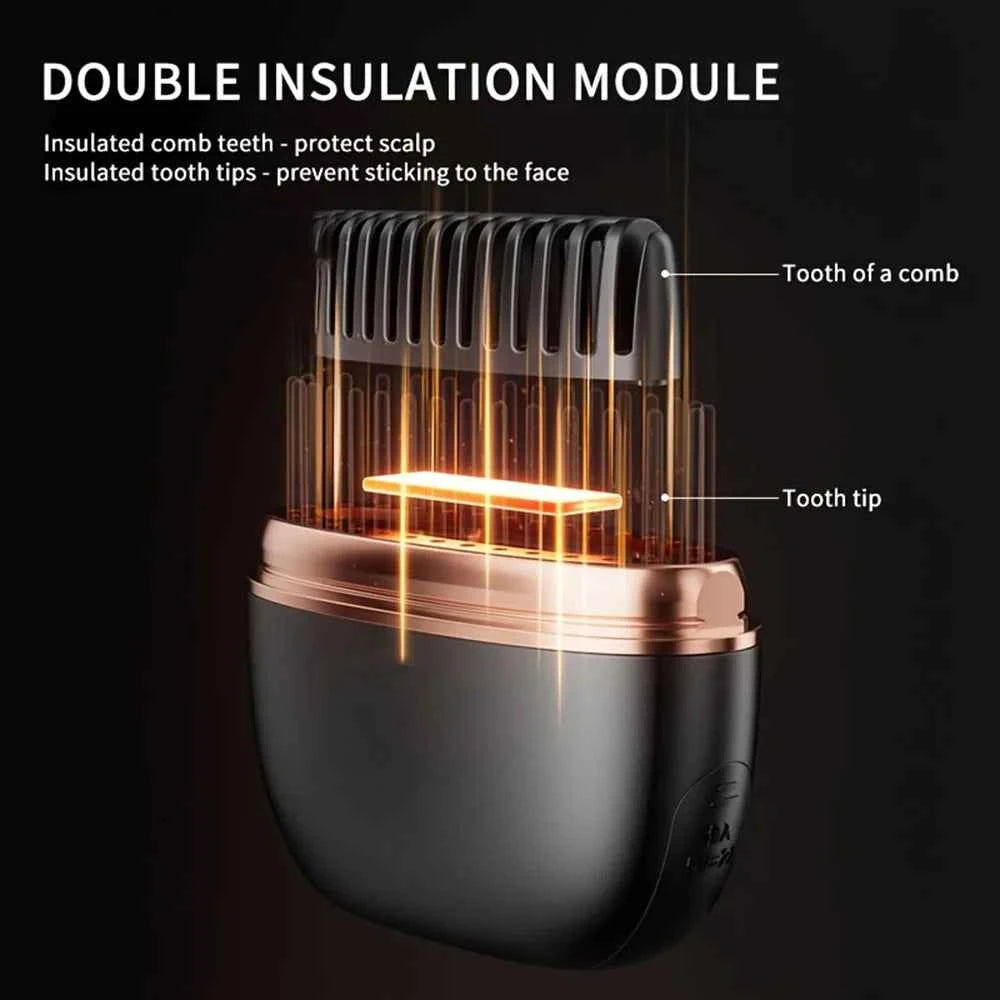 New Wireless Straightening Comb Portable USB Charging Hair Straightener Brush Heating Plates Comb for Smooth Styling Hair Styler