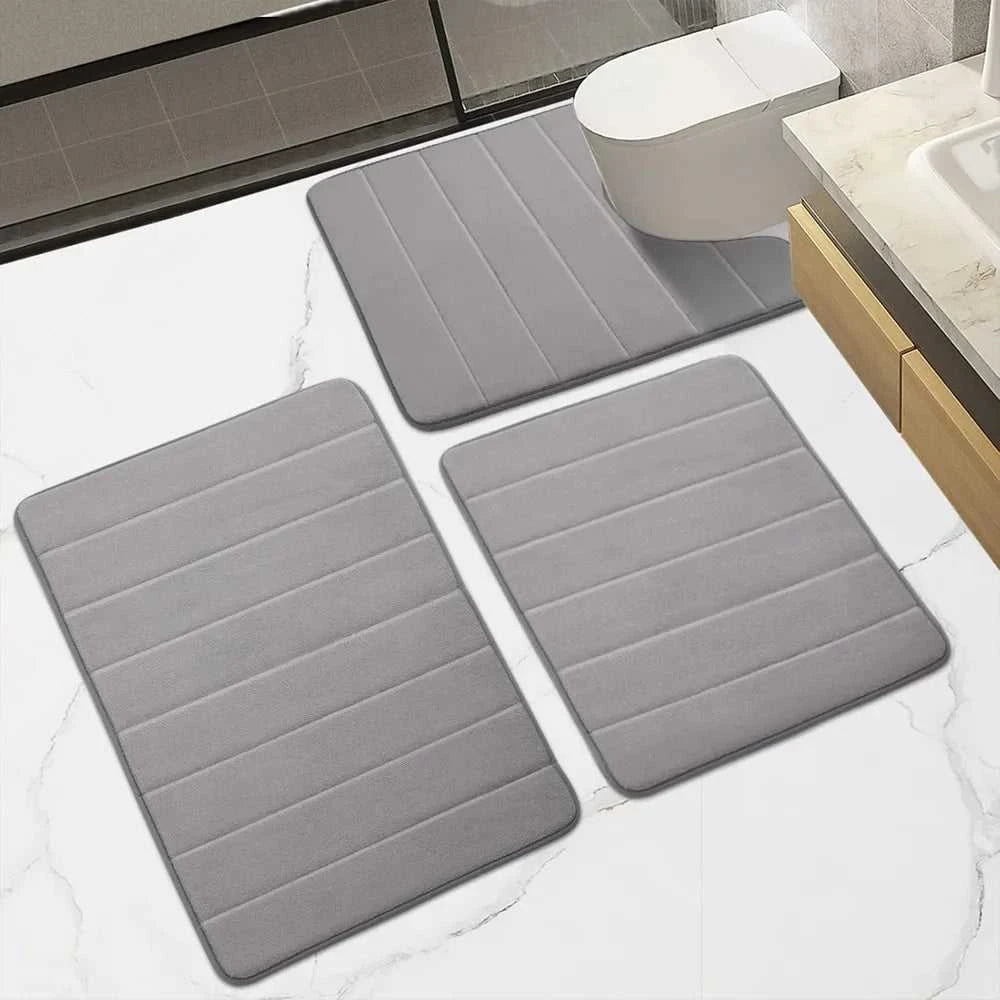 1/2/3Pieces Memory Foam Bathroom Mat Set Non-slip Bath Mat Super Absorbent Water Bathroom Floor Mat Machine Washable Toilet Rug The jack market .AU The jack market .AU $ 28 14:366#Navy;183:200007741#B 50x80CM