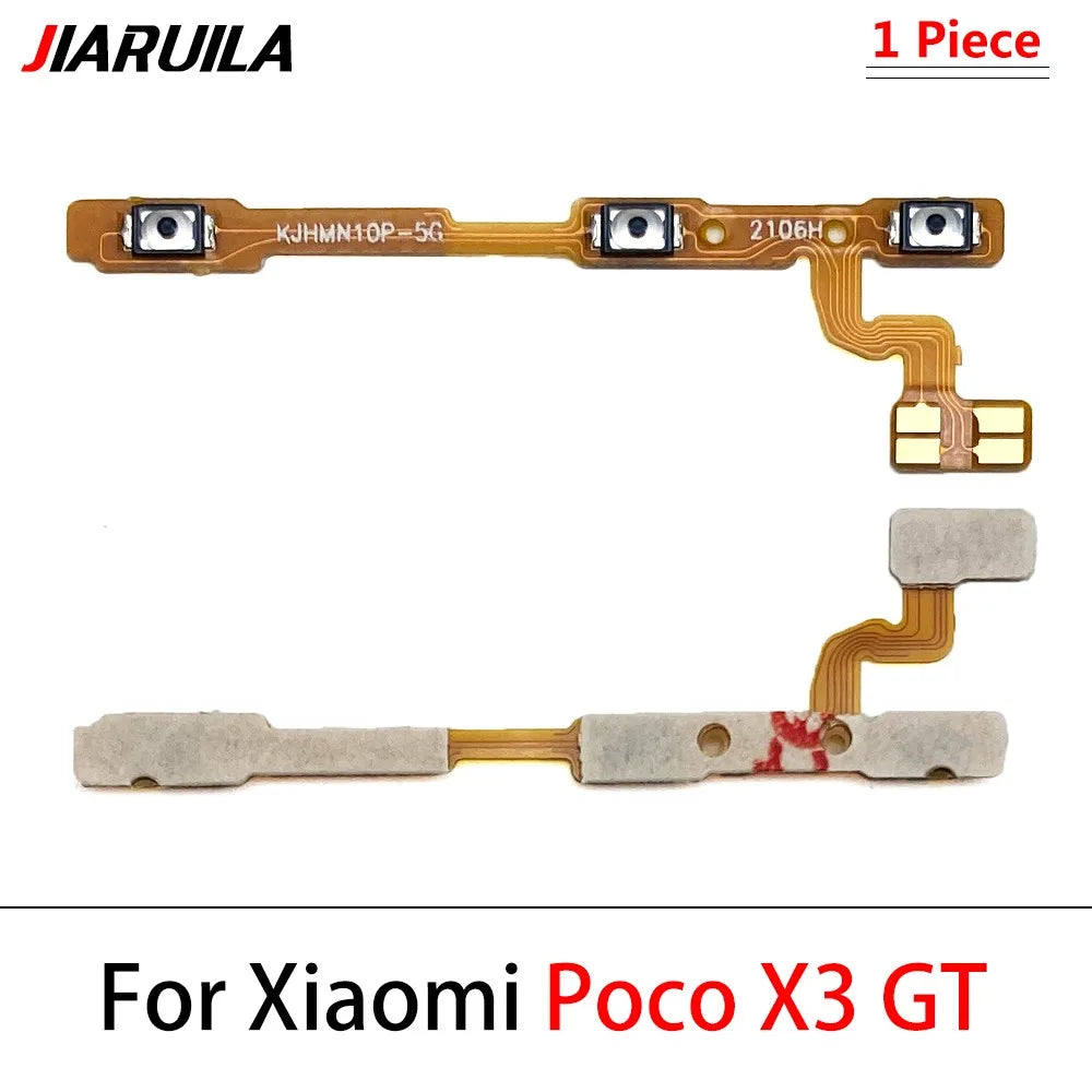 New For Xiaomi Poco F1 F2 X3 GT X4 Pro 5G M3 Pro A1 A2 A3 Lite Power Switch On Off Volume Key Button Flex Cable Replacement