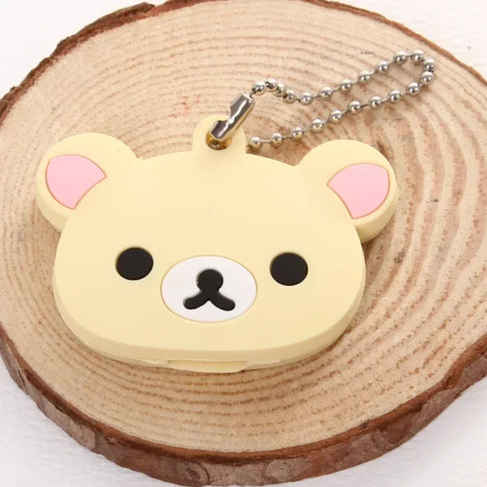 New Rilakkuma Key Protective Cover Keychains Anime Relax Bear PVC Cases Backpack Bags Hot Sales Key Rings Pendants Charms Gift