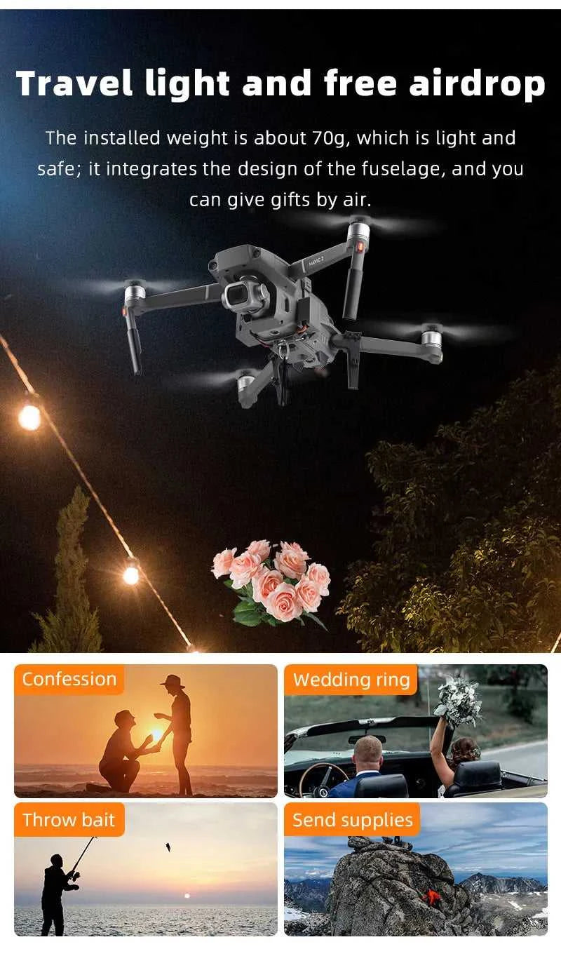BRDRC AirDrop Dropping System for DJI Mavic 2 Pro/Zoom Drone Ring Gift Deliver Life Rescue Delivery Device Dispenser Thrower The jack market .AU The jack market .AU Drones $ 84 14:200006151#Thrower