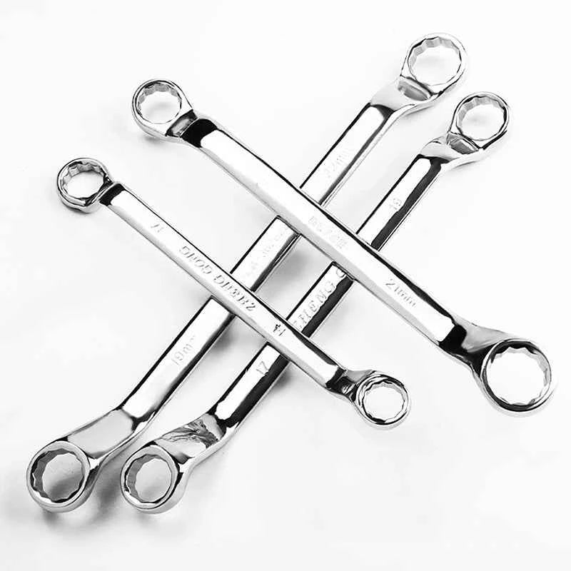 Multifunctional Double-ended Offset Ring Spanner - Heat Treated Hardened Box End Wrench for Auto Repair