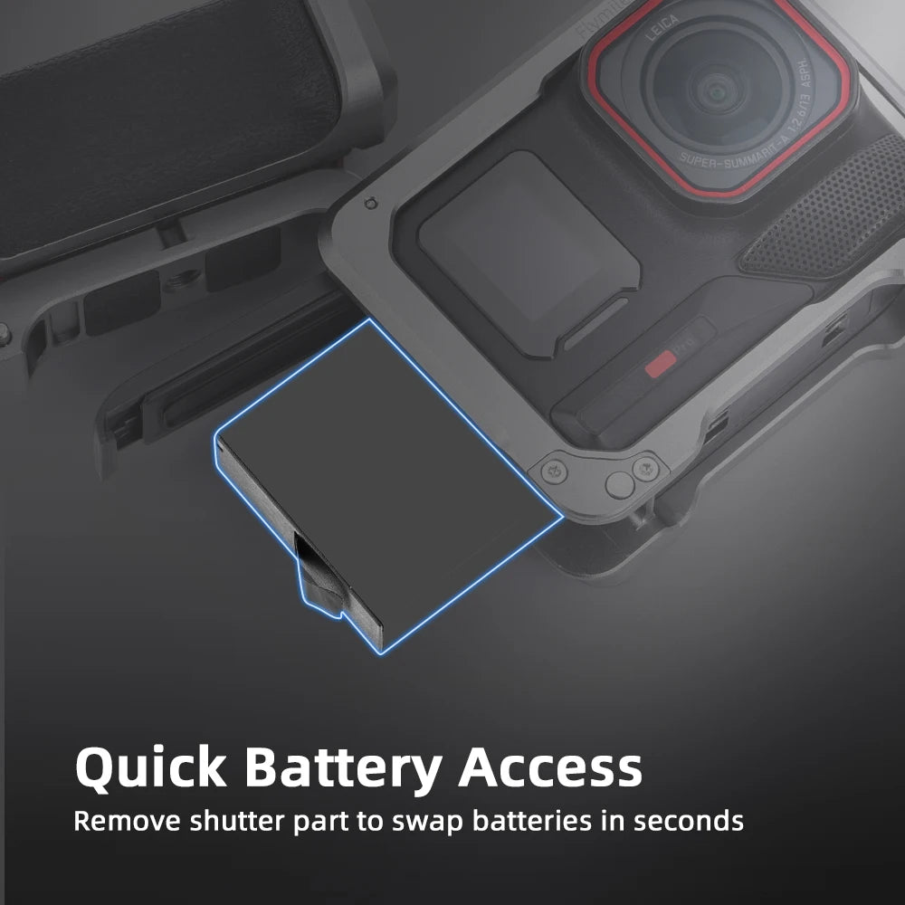 For Insta360 Ace Pro 2 Grip Kit Camera Metal Frame Case with Shutter Button for Insta 360 Ace Pro 2 Accessories