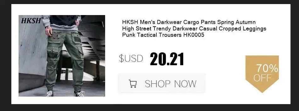 HKSH Autumn Winter New Men's Tide Original Design Techwear High Street Fashion Trend Vintage Jacket Chic Casual Coats Ins HK6132 The jack market .AU The jack market .AU Men Fashion $ 172 14:691#Gray;5:4182