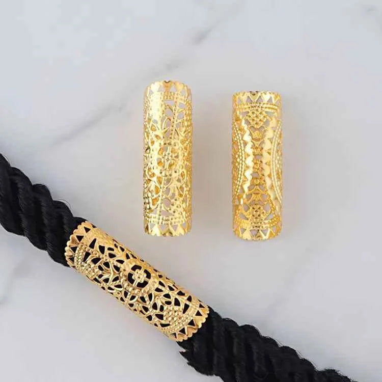 5 Pcs Big Open Dreadlocks Hair Beads Hair Rings Hairpin Metal Headdress DIY Wig Alloy Buckle Gold Silver Hair Accessories