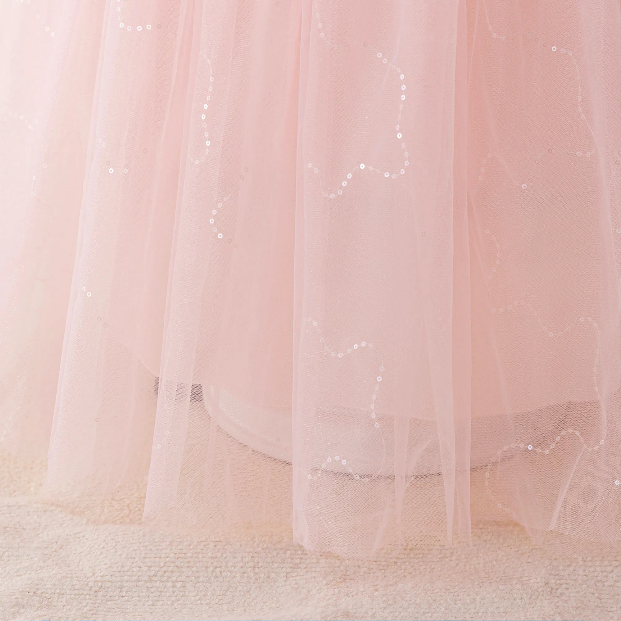 Fashion Flower Bridesmaid Girls Dress Elegant Bow Wedding Evening Princess Birthday Party Dress Graduation Baptism Kids Clothing