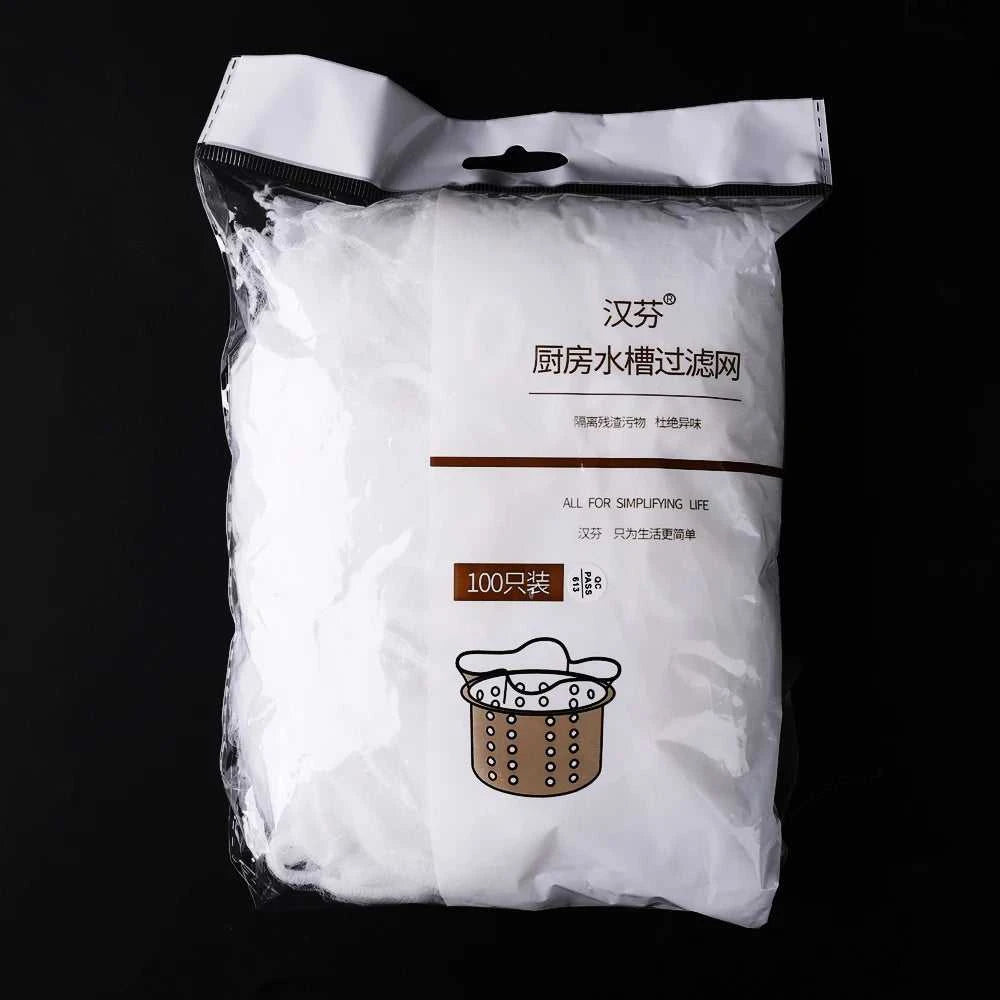 100Pcs Disposable Kitchen Sink Strainer Bags Sewer Drain Anti-blocking Water Filter Shower Hair Rubbish Storage Clean Mesh Bag The jack market .AU The jack market .AU Home $ 49 14:202732816#100Pcs-1Pack