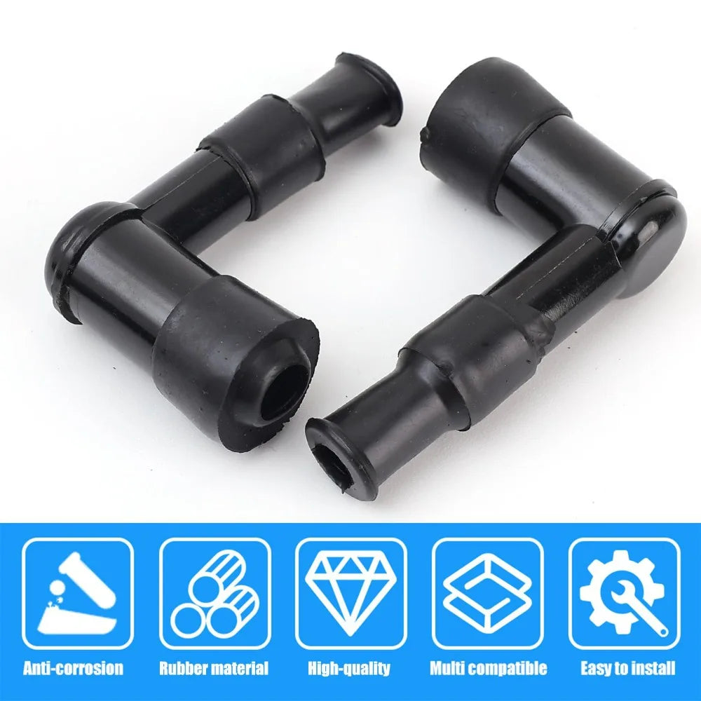 Universal Spark Plug Cap Ignition Coil Rubber Boot Resistor Cover Replacement for Scooter ATV Dirt E-Bike Motocross Repair Parts