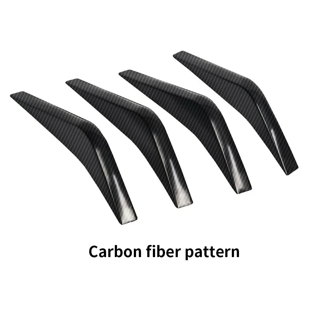 For 2014-2019 Chevrolet Corvette C7 Universal 4pcs Car Rear Bumper Lip Diffuser Shunt Fin Body Spoiler Canard Car Exterior Parts