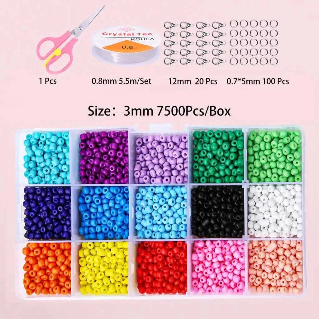 2–4mm Glass Rice Beads Kit 15–24 Grids, 15g/Grid 4000–24000pcs with Lobster Clasps & Cord for DIY Jewelry, Bracelets & Neckla The jack market .AU The jack market .AU Jewellery & Chains $ 76 14:29#BDH136-01