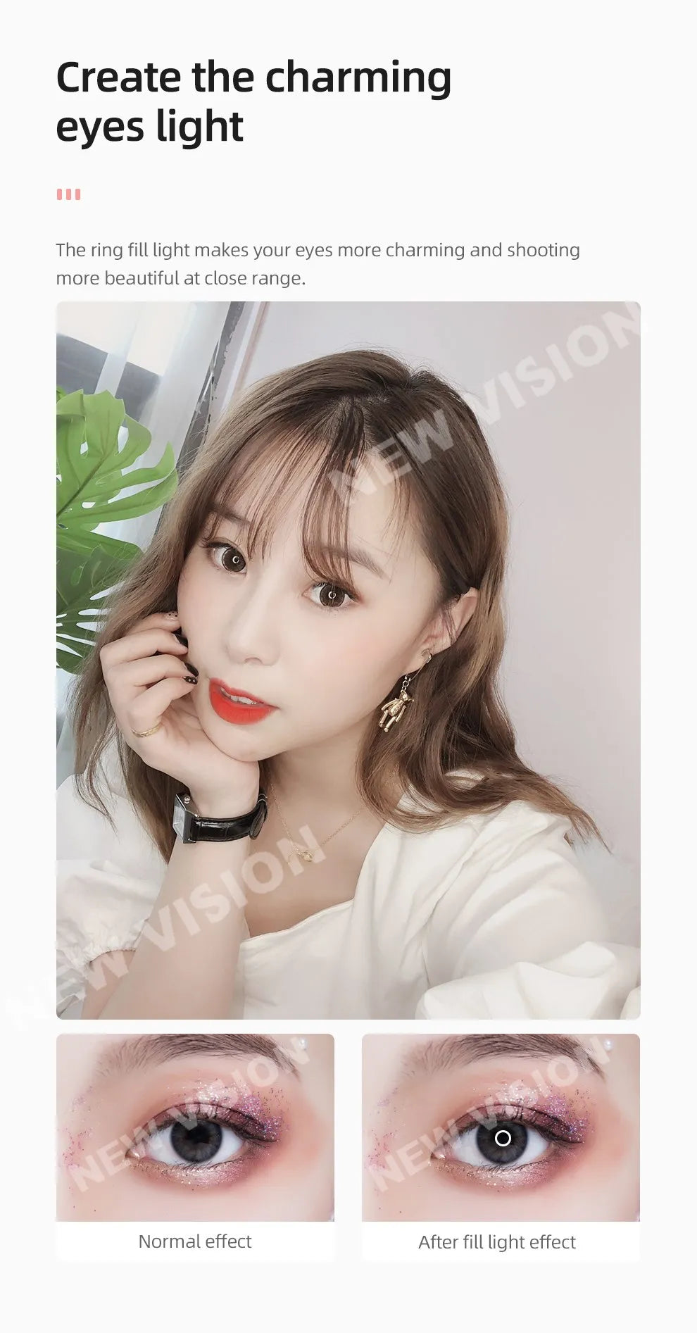AMBITFUL 18" 21" 50W LED Ring Light Annular Lamp Bi-color 3000K-6000K  + Remote Control for Video YouTube Ringlight Makeup Light