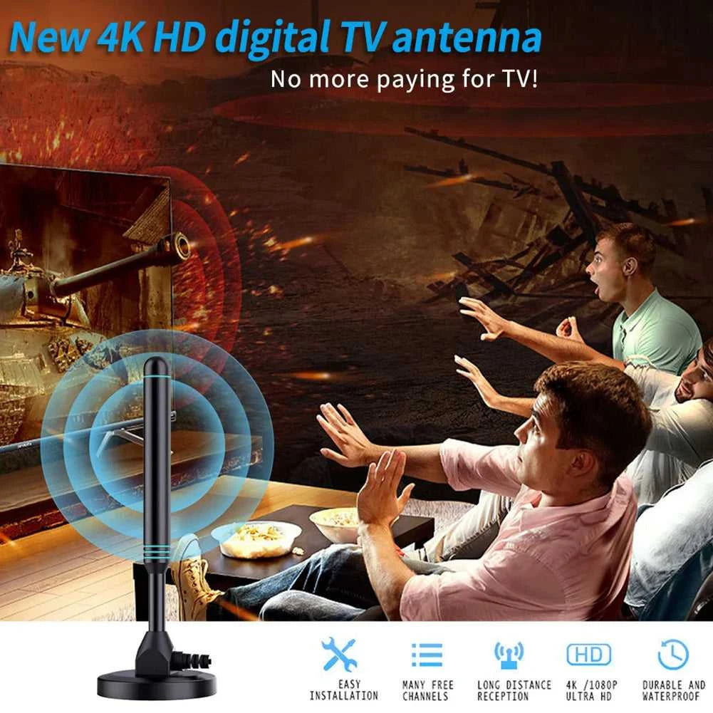 4K/1080P HD Digital TV Antenna with Signal Amplifier 480+ Miles Indoor Outdoor Antenna Magnetic Base VHF UHF Digital HD Aerial The jack market .AU The jack market .AU Accessories Electronics $ 2119 14:203432010#Built in signal ;200007763:201336099