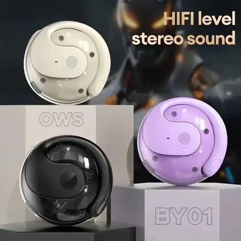 OWS BY01 Earbuds HiFi Sound Quality Wireless Bluetooth-Compatible Non-hanging EarHeadset IPX5 Waterproof with Large Capacity Ba The jack market .AU The jack market .AU Accessories Electronics $ 51 14:193#BY01-Black
