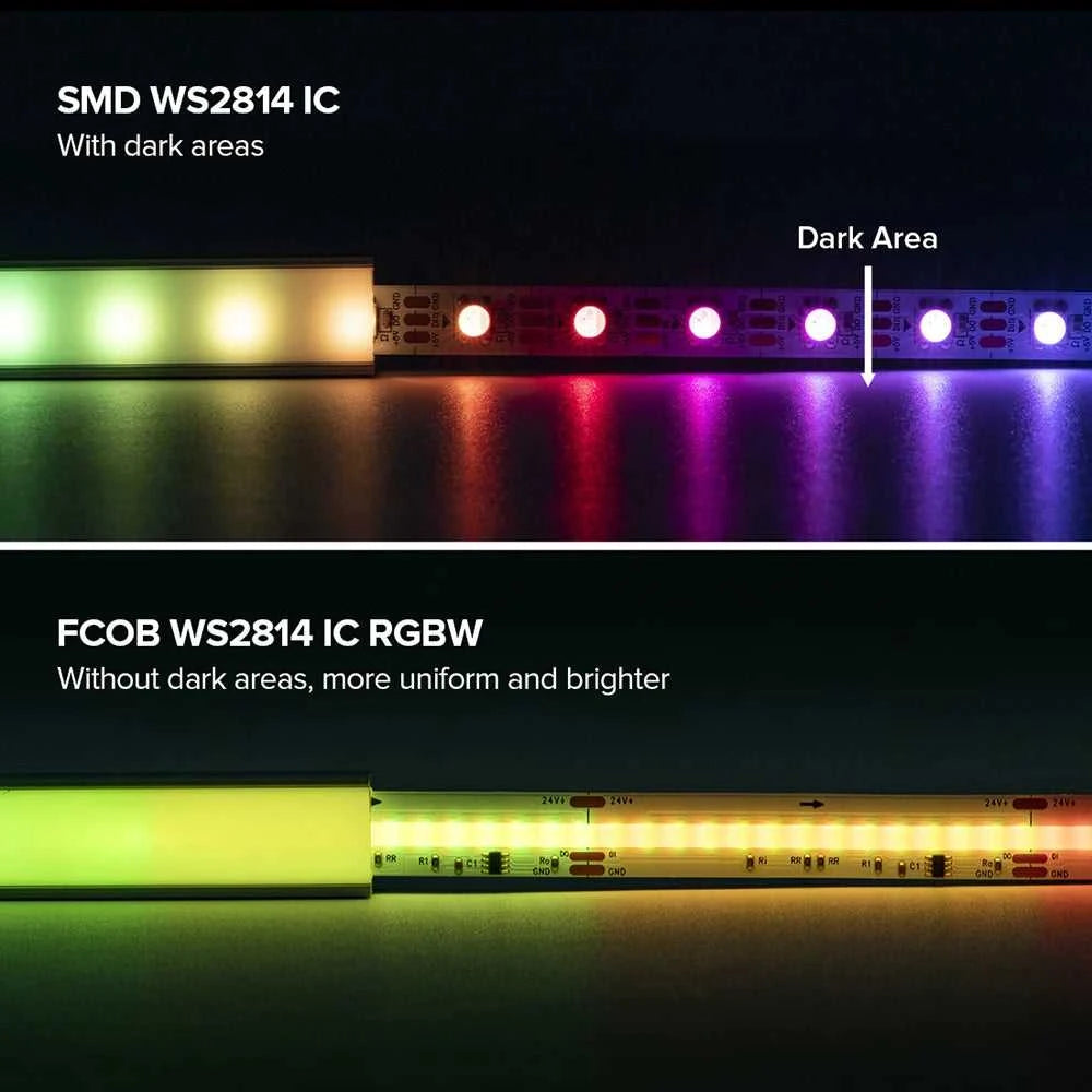 FCOB SPI RGBW IC LED Light Strip 896 LEDs WS2814 Addressable Dream Color 12mm DC24V SK6812 High Flexible FOB COB Lights Room Dec The jack market .AU The jack market .AU Home $ 61 136:9131278654#RGBWW;380:200746126