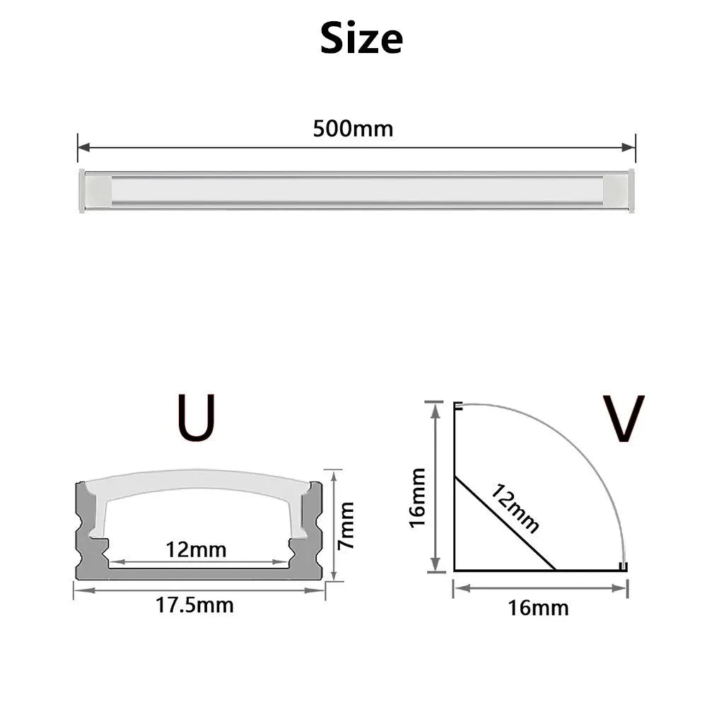 LED aluminum channel 0.5m, for 3528 5630 5050 LED strip U/V shape LED aluminum channel milk white cover/transparent cover The jack market .AU The jack market .AU Home $ 48 136:202135821#U 90 degree corner;14:10#4pcs