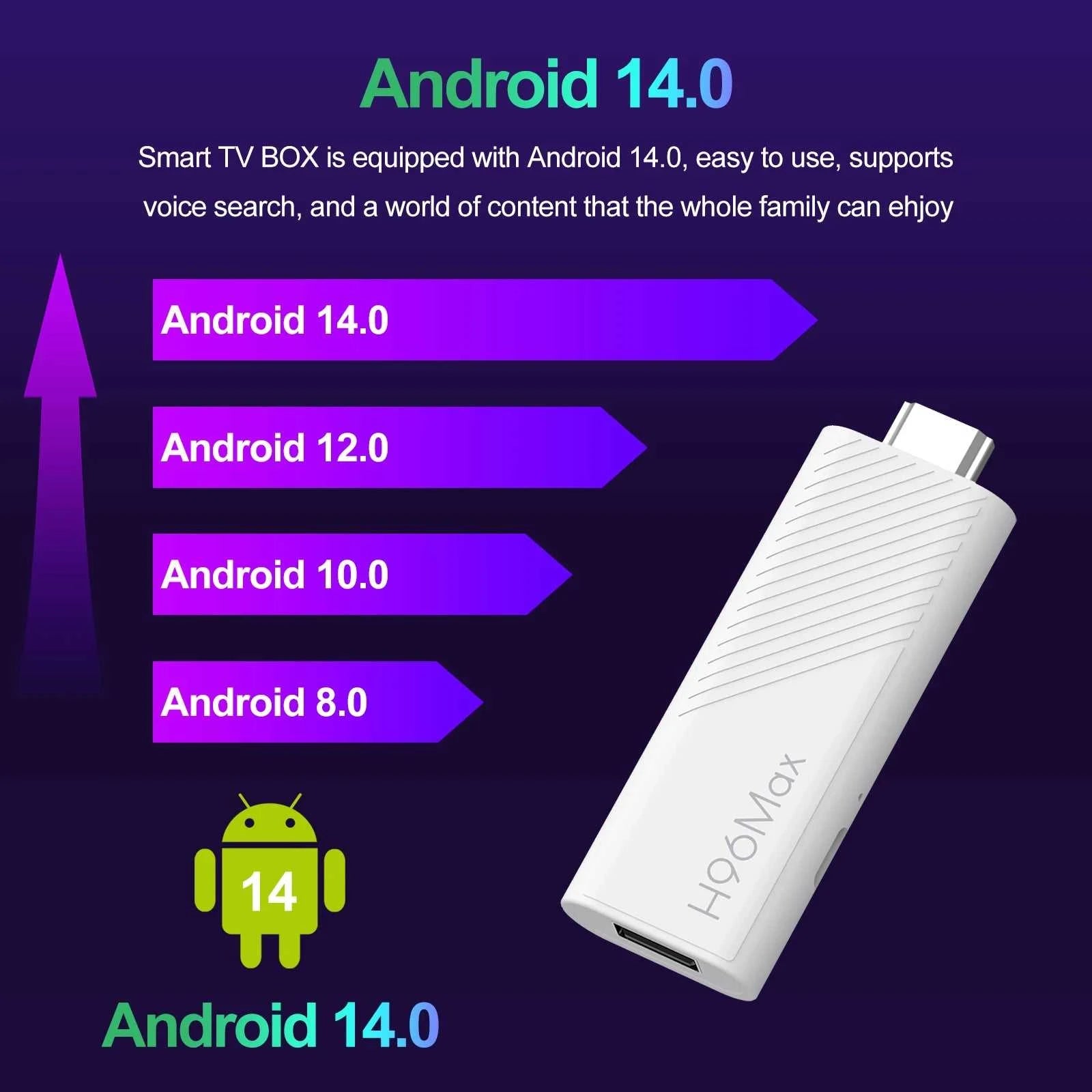 Smart TV Stick H96 MAX H313 Android 14 2.4G 5G Wifi6 BT5.0 Quad Core Home Media Player Voice Assistant Remote TV Stick The jack market .AU The jack market .AU Accessories Electronics $ 77 14:365458#2G 16G