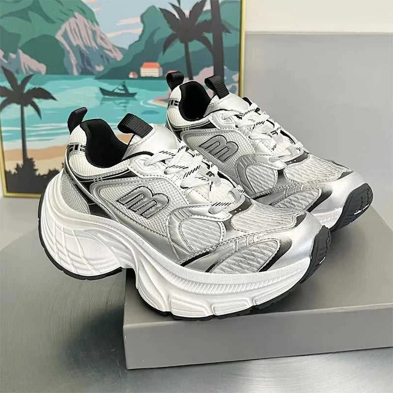 Couple Style Dad Shoes 2025 New Retro Fashion Casual Shoes Lace-up Breathable Versatile Comfortable Soft Sole Sports Shoes Trend The jack market .AU The jack market .AU Step Up Your Style: Trendy Shoes for Every Occasion! $ 122 14:365458#Black for women;200000124:200000334