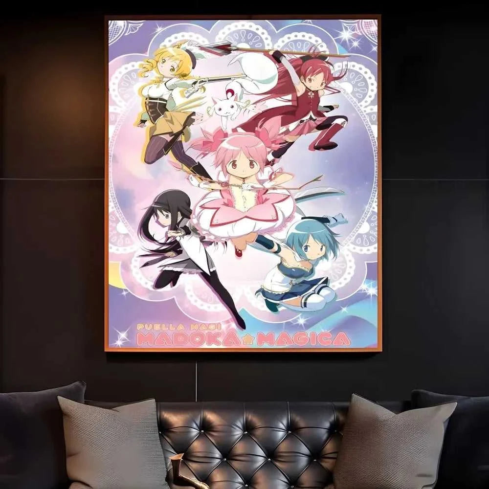 Puella Magi Madoka Magica Pink Girl Poster Sticky Wall Art Printing Waterproof Home Living Bed Room Bar Aesthetic Decor The jack market .AU The jack market .AU Home $ 27 14:29#z10;5:1105#40X50cmNoframe
